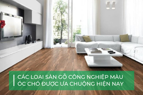 Sàn gỗ công nghiệp màu óc chó: Sang trọng & thời thượng