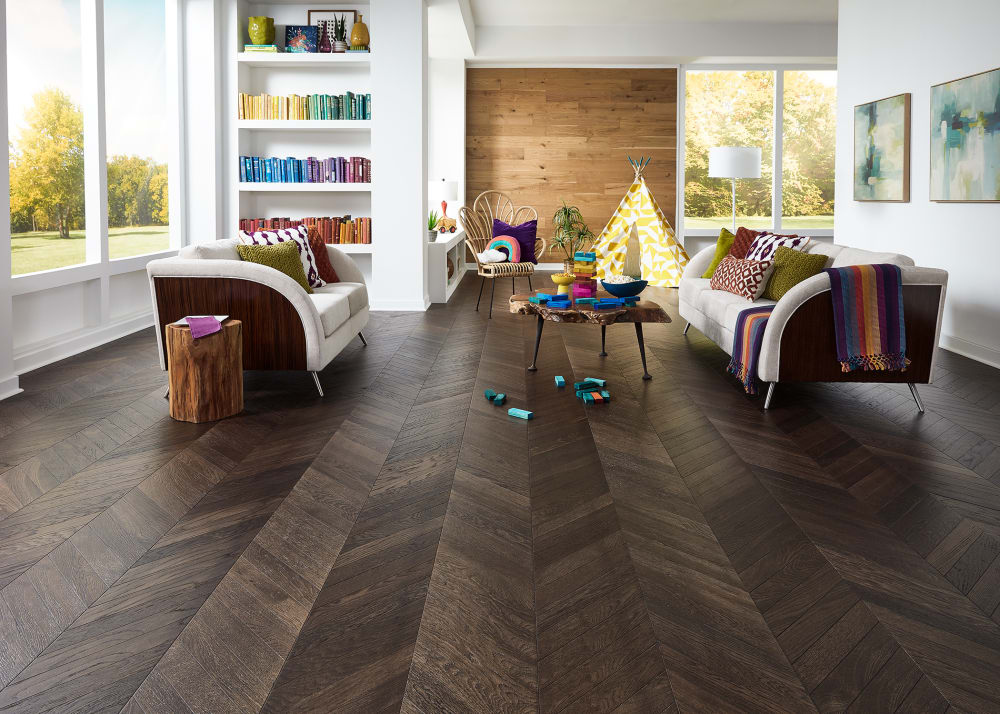 4 mẫu sàn đá công nghệ SPC cho phòng khách ấn tượng 4