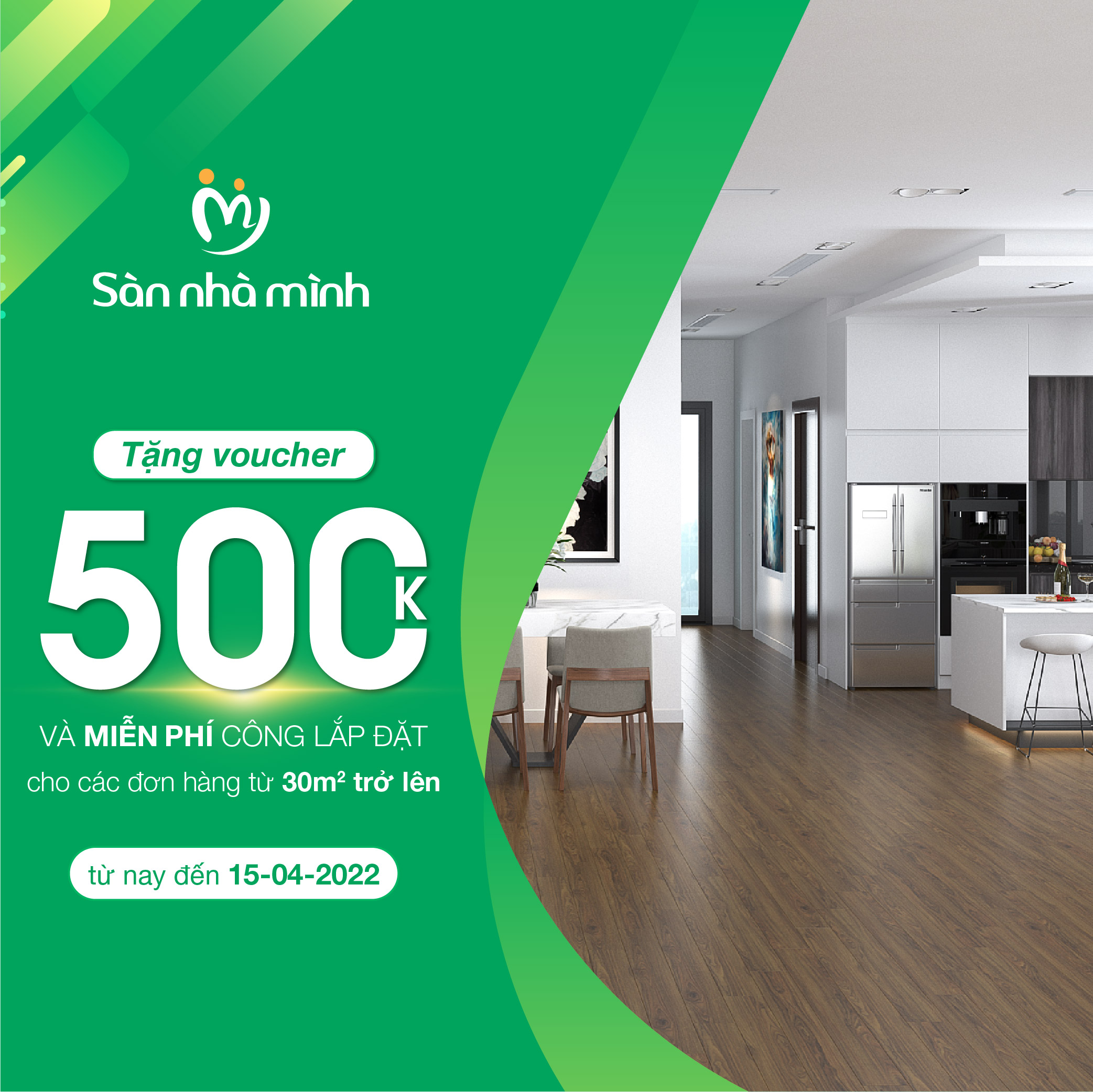 Chương trình khuyến mại khai trương showroom Sàn Nhà Mình Cát Linh