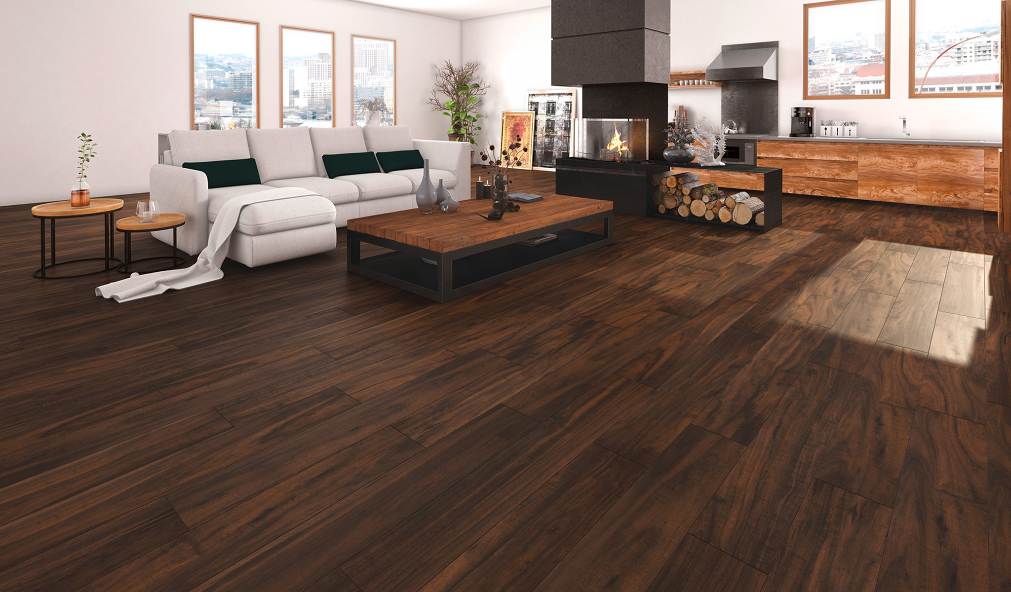 Sàn gỗ tự nhiên MONARCA MSP1018X Royal Walnut